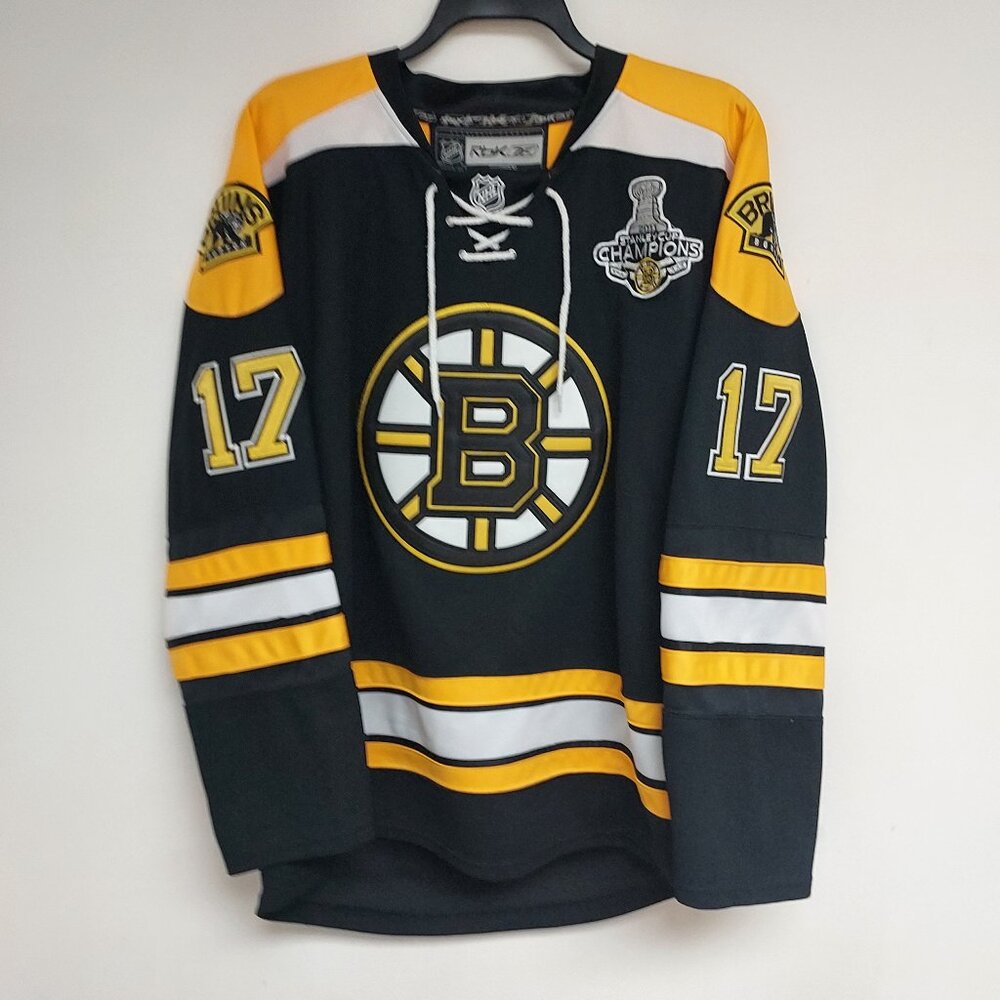 MILAN LUCIC 17 BRUINS 2011 STANLEY CUP CHAMPS REEBOK CCM CENTER ICE RETRO JERSEY